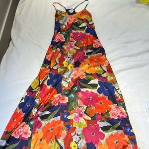 nicole miller floral maxi dress